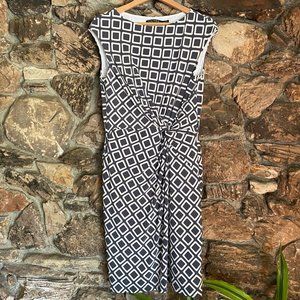 Lauren by Ralph Lauren Geometric Grey/White Dress